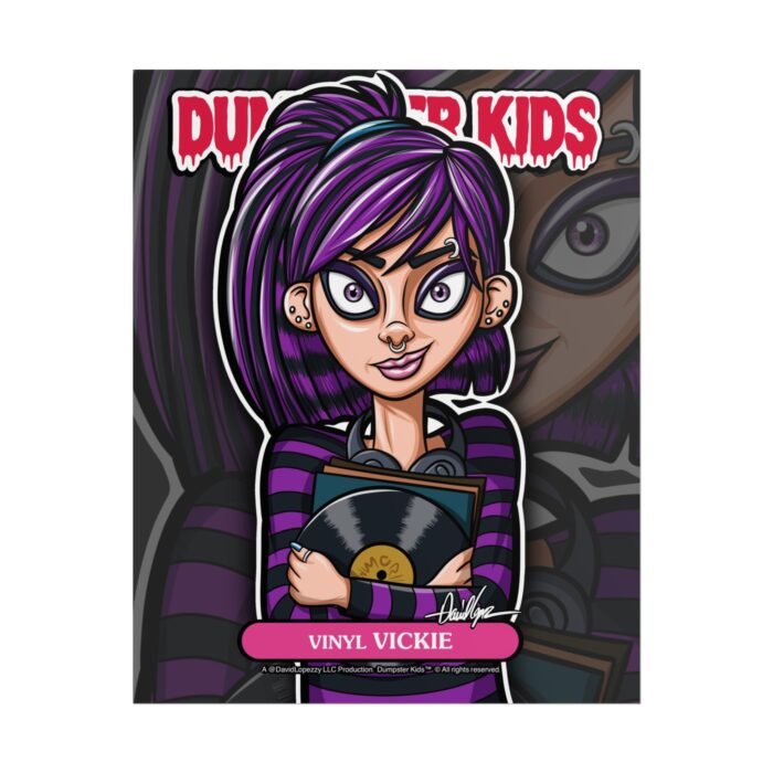 Vinyl Vickie Dumpster Kids™ Mall Rat Series Poster - Purple Anime Alternative Wall Art
